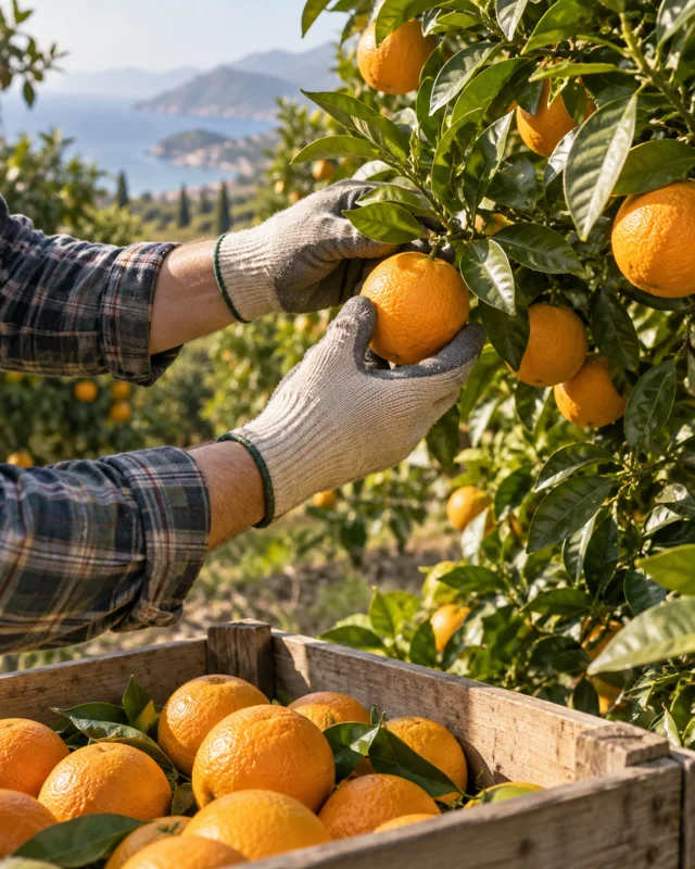 Narenciye hasadını anlatan temsili görsel