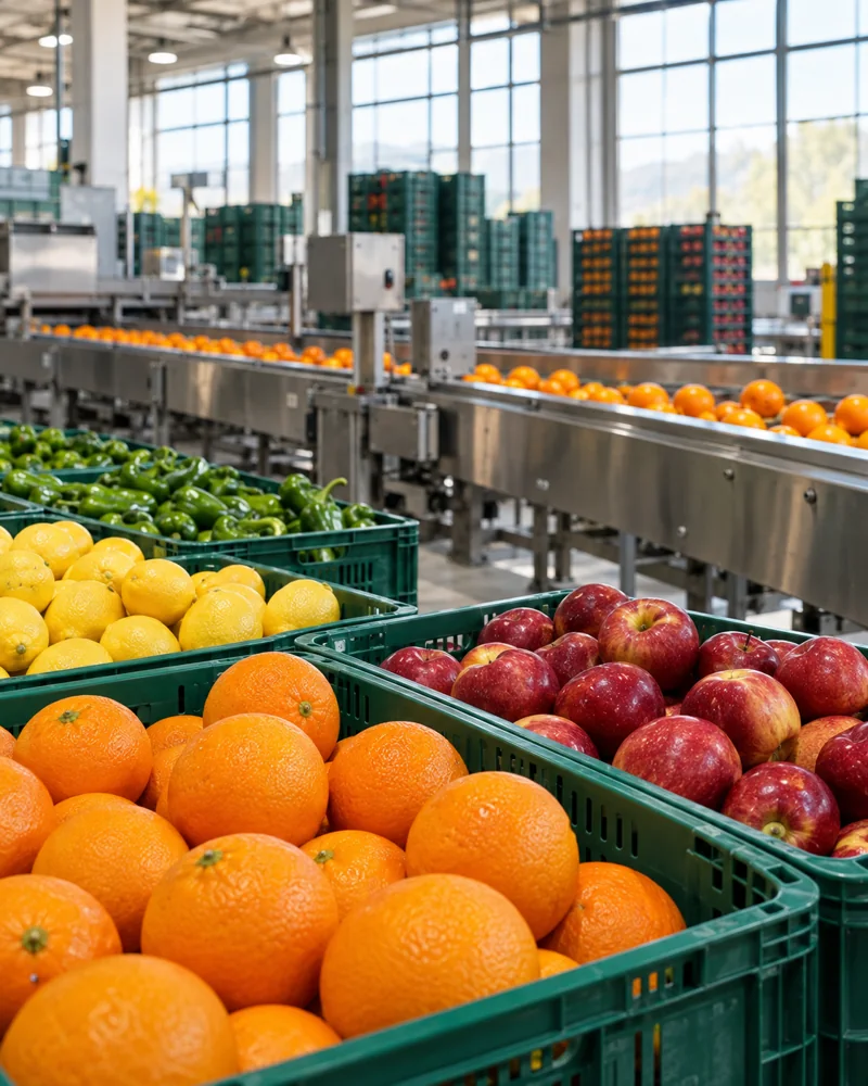 Meyve ve sebzelerin paketlenmesini anlatan temsili görsel